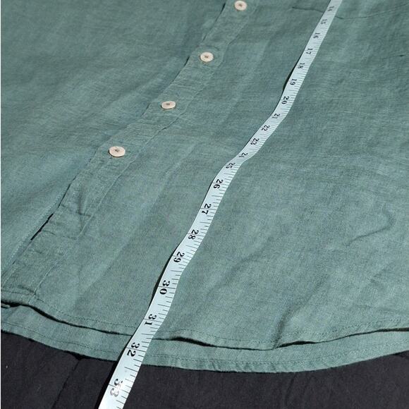 Todd Snyder Baird McNutt Irish Linen Shirt Men's XXL Light Green Woven Classic - Picture 7 of 7